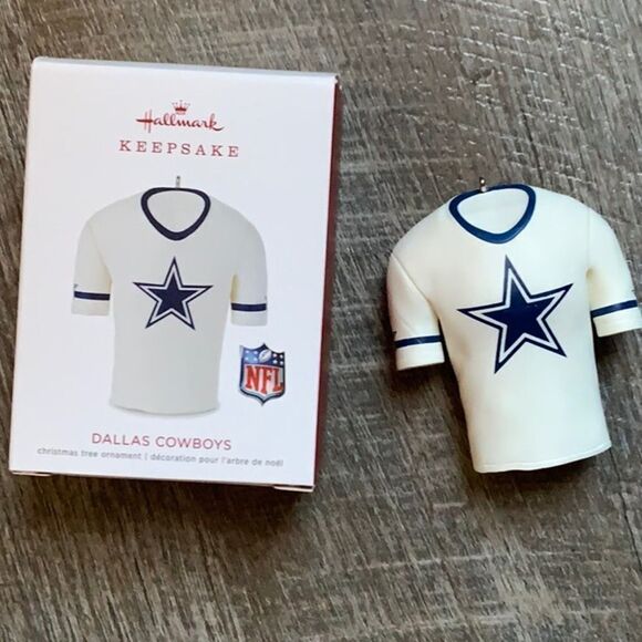 NWT Hallmark Keepsake NFL Dallas Cowboys Football Jersey Ornament licensed - Picture 1 of 13